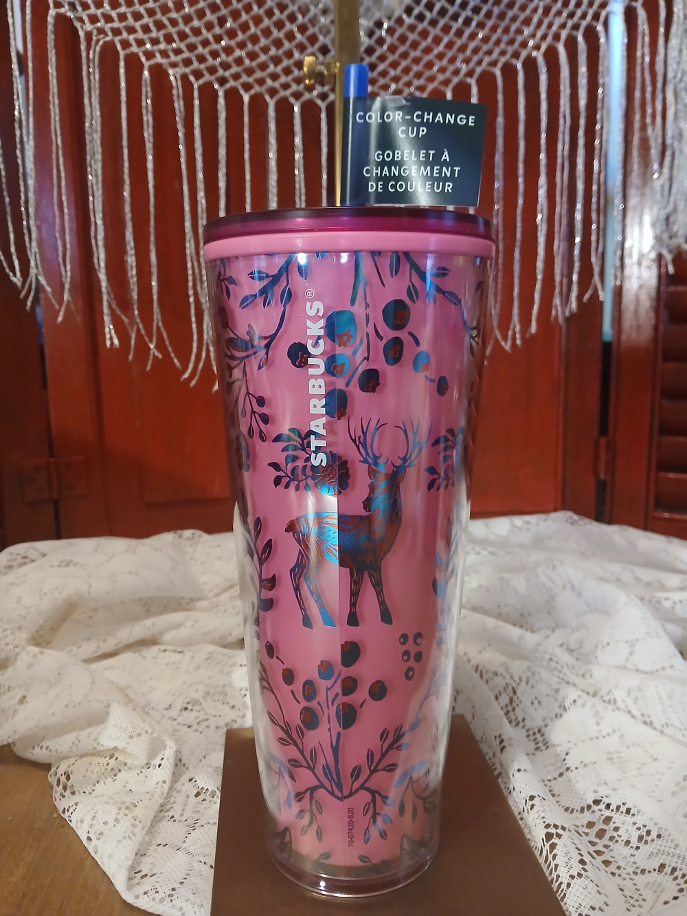 Starbucks Pink and Blue deer Color-Change Tumbler